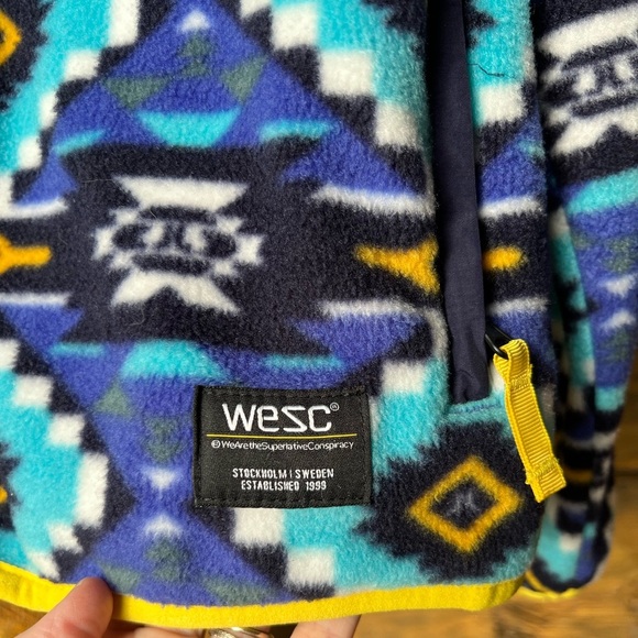 NWOT WESC Moritz Aztec Full-Zip Sherpa Fleece Jacket Men's Med - Women's Large - Picture 7 of 12